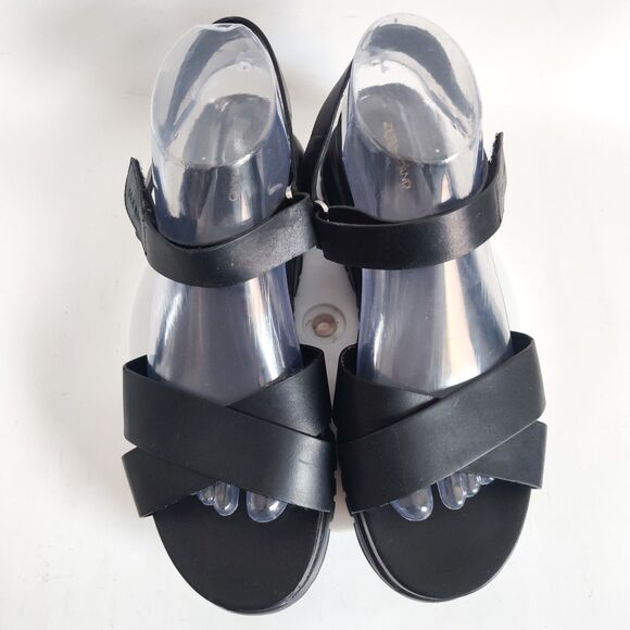 Cole Haan Zerogrand Sandals Leather Size 9 Criss Cross Preppy Strappy Open Toe - Picture 6 of 11